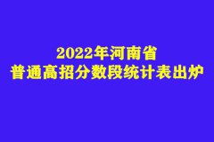 2022年河南省普通高招分数段统计表出炉