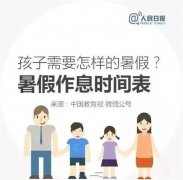 给孩子的暑假时间表，值得收藏！