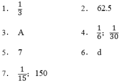 六年级【上册】赠送习题参考答案(00250FAL06002)